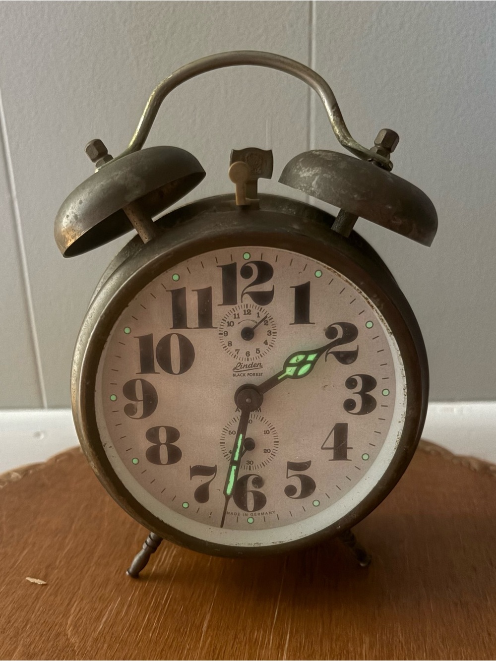 Vintage Linden Black Forest Alarm Clock
